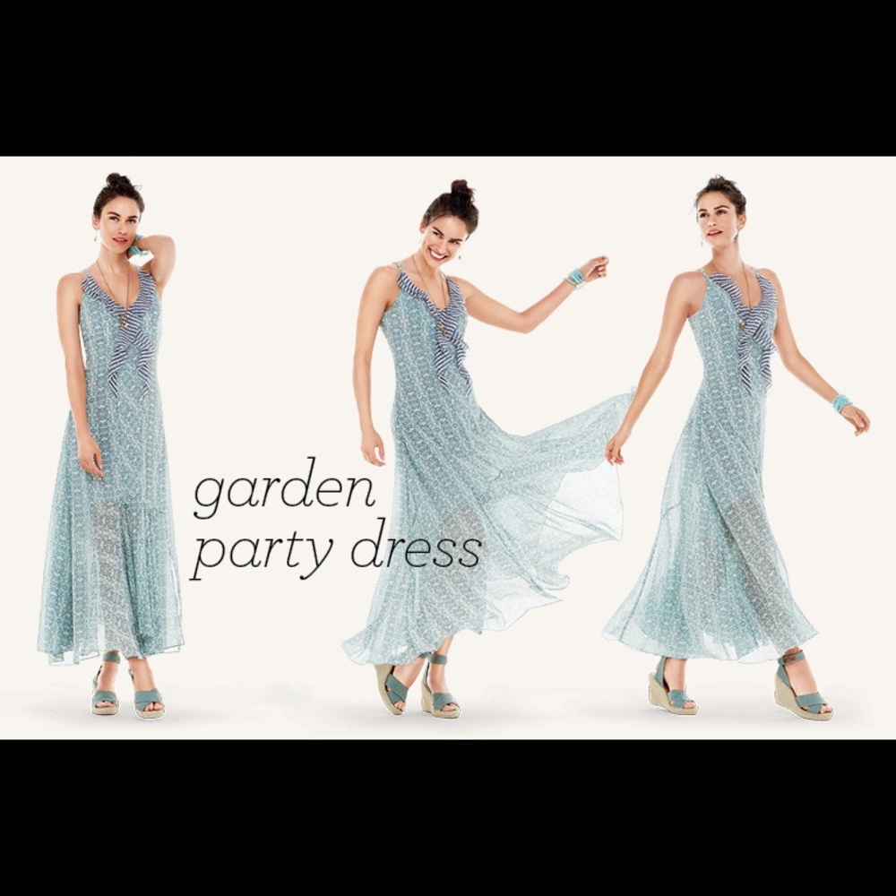CAbi Garden Party Maxi Dress Size 8